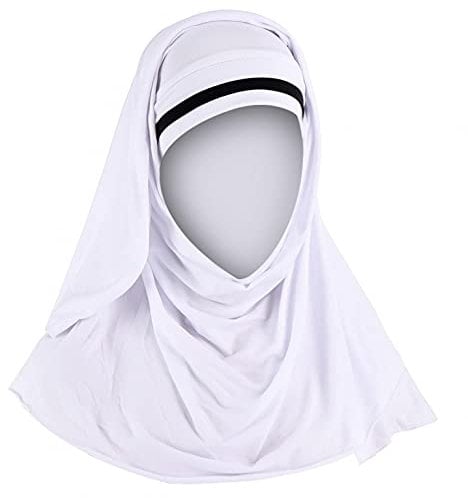 Zhiyao Damen Muslim Hijab Kopftuch Schal arabischen Hijab Elegante einfarbige islamische Gebet leichte Kopftuch Wrap Schal Indien Hut Muslimischen Beanie Wrap Cap