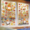 ENYACOS Thanksgiving Fenster Aufkleber Herbst Fenster Aufkleber, Thanksgiving Fenster haftet Herbst Blätter Thanksgiving Dekorationen Saisonale Urlaub Fenster Aufkleber (C)