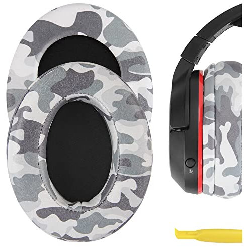Geekria Ersatz-Ohrpolster kompatibel mit Turtle Beach Stealth 600, 400, 500X, 700X, 420X, Ear Force XO SEVEN, XP500, PX5, PX4, X42 Gaming-Kopfhörer-Ohrpolster, Headset-Ohrpolster(Camo Protein Leather)