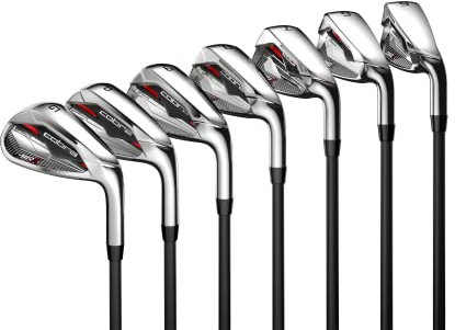 Cobra Golf 2022 Air X Iron Set (Men's, Right Hand, Cobra FST Ultralite, Reg Flex, 5-GW), Grey-Red