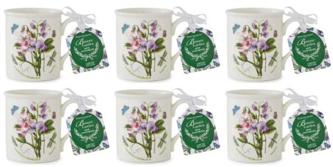 Portmeirion Botanic Garden 50th Anniversary Limited Edition Breakfast Mug Set of 6