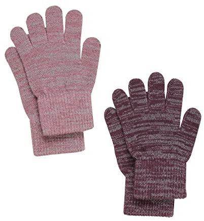 Celavi 2er Pack Unisex Kinder Magic Gloves Fingerhandschuhe mit Reflex
