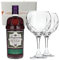 TANQUERAY GIN BLACKCURRANT ROYALE - Distilled Gin 41,3% Vol. 70 cl - Due Bicchieri In Vetro Borgonovo 620 ml