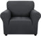 Ystyle Housse Canapé 1 Place avec Accoudoirs, Housse Canape Extensible, Protege Canape Universelle, Housses pour Meubles Protection pour Chiens et Chats, Moderne Housse Fauteuil, Gris