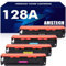128A CE320A Toner Kompatibel für HP 128A Schwarz Multipack CE320A CE321A CE322A CE323A Laserjet Pro CM1415fn Color MFP CM1415fnw CP1525n CP1525nw CM1415 CP1525 (Schwarz Cyan Gelb Magenta, 4er-Pack)