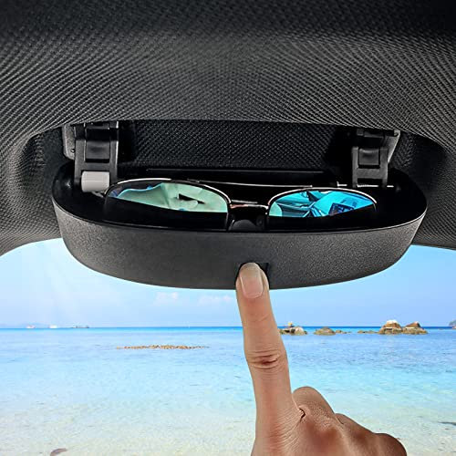 BIXUAN Compatibile con VW Golf 7 MK7,5 Tiguan 2 MK2 Passat B8 Valiant 2016-2023, Porta Occhiali da Sole, Custodia per Occhiali da Auto, Contenitore Organizer per Interni