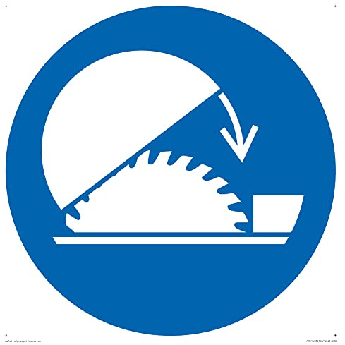 Mandatory: Use table saw adjustable guard Sign - 300x300mm - S30