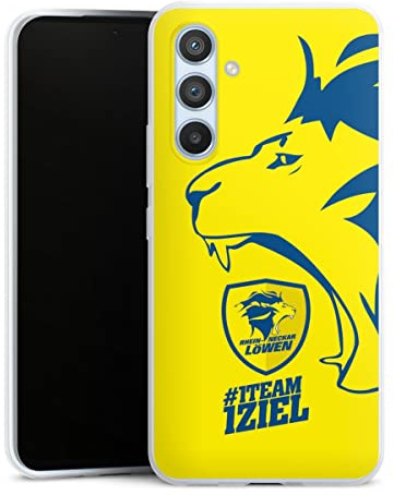 Slim Case kompatibel mit Samsung Galaxy A 54 5G Silikon Handyhülle transparent Hülle extra dünn Rhein-Neckar-Löwen Offizielles Lizenzprodukt Handball