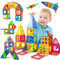 GLADTOP Magnetische Bausteine, 45 Teile Magnet Spielzeugset für Kinder Ab 2 3 4 5 6 7 8 Jahre Mädchen Junge, Pädagogische Spielzeug für Kinder, Konstruktionsspielzeug, Kinder