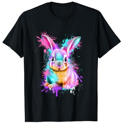 Bunny Bunte Graffiti-Grafik niedlicher Hase Osterhase T-Shirt