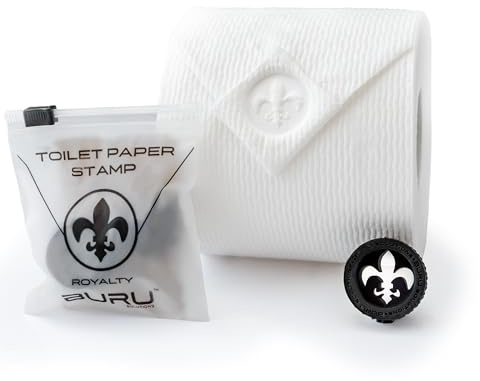 BURU SOLUTIONS Toilet Paper Stamp Royalty (Fleur de Lis) - Elevate Your Bathroom Style, Perfect for Business & Home Decor