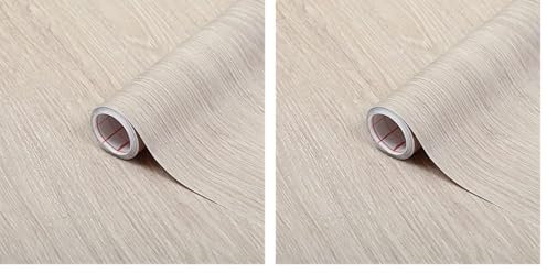 d-c-fix Vinilo Adhesivo Muebles Santana Oak Cal Efecto Madera Autoadhesivo Impermeable Decorativo para Cocina, Armario, Puerta, Mesa Papel Pintado forrar Rollo láminas 45 cm x 2 m (Paquete de 2)