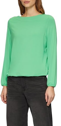 s.Oliver Damen O-Shape-Shirt aus Viskosemix Langarmshirt, Relaxed Fit
