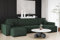 Fun Möbel Wohnlandschaft Schlafsofa Sofa Maris in Stoff Poso (Dunkelgrün)