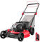 PowerSmart Tondeuse à Gazon autopropulsée 21 140 CC, Hauteur de Coupe réglable sur 6 Positions, 3 en 1 avec paillage, décharge latérale, ensachage arrière, démarrage Facile