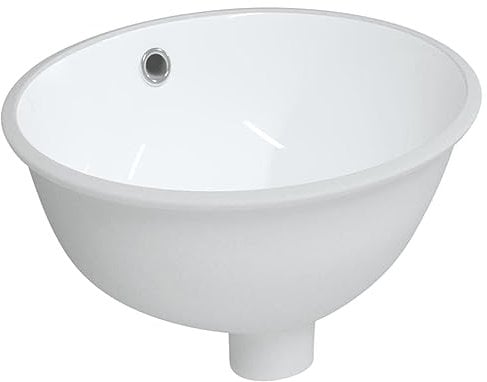 Einbauwaschbecken aus Keramik, Oval Waschbecken, Handwaschbecken, Einbaubecken, Aufsatzwaschbecken, Waschtisch, Hand Waschschale für Badezimmer & Gäste-WC, 33x29x16,5 cm
