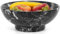 Frutero de mármol negro de 10 pulgadas, hecho a mano, decorativo, para mesa de cocina y decoración del hogar, plato de servir de piedra natural para frutas, elegante esencial de cocina y regalo de