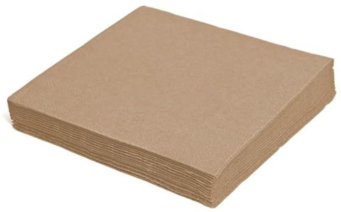 VEPATIM 250 Servietten 33 x 33 cm 1/4 -Falz 2-lagig natur braun