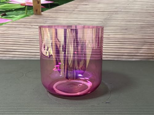 Cosmic Sound Bowl Colored F Heart Chakra Quartz Crystal Singing Bowl 7