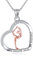 URONE Gymnastik-Halskette aus Sterlingsilber mit Herz-Anhänger für Turnerinnen Sportschmuck Geschenke für Frauen