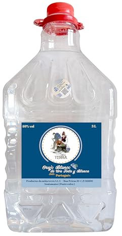 Da miña terra - Orujo blanco gallego - Garrafa 3 litros - Aguardiente de Galicia (Destilado uva tinta y blanca)