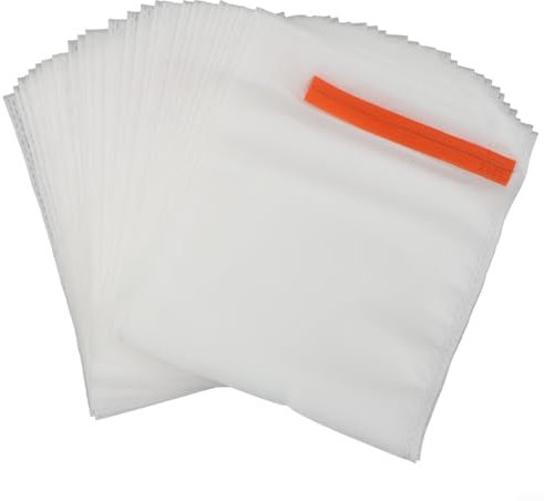 Besttoolifes 100 Stück Obstschutz-Netzbeutel, weiße Organza-Geschenkbeutel, groß, 18 x 20 cm, Gartenpflanzenschutz-Netzbeutel für Obst, Baum, Erdbeere, Traube, Gemüse, Netzbeutel