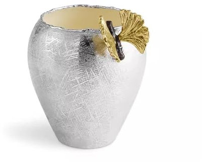 Blumentopf Schmetterling Ginkgo Kleine Vase Edelstahl Tischplatte Arrangement Kunst Geschenk Einweihungsparty Pflanzer