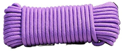 Corde en nylon tressé en polypropylène robuste pour escalade, bateau, yacht, voile, corde à linge, corde à linge, décoration (10 couleurs) (D, 8 mm) - 20 m