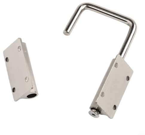 Adjustable Mounting Door Latch For Aluminum Alloy Doors Offers 90 Degree And 180 Degree Orientation Options Without Drilling Tools(silver)
