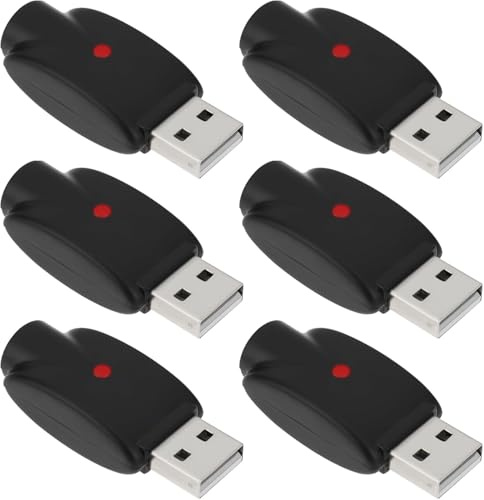 6pcs 510 Thread USB Smart Charger with LED Indicator – Overcharge Protection Charging Cable for Flashlight, Soldering Iron, Stylus Pen