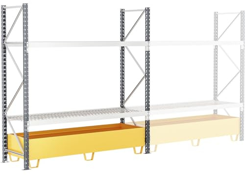 kaiserkraft | Weitspannregal mit Wanne | B 1800 mm | HxT 2000 x 800 mm | Fachlast 284 kg | Grundregal