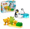 LEGO DUPLO Town Wildtier-Familien: Pinguine und Löwen, BAU- und Spielset, das Vorschulkinder ab 2 Jahren fantasievoll und kreativ Spielen lässt, Spielzeug für Kleinkinder mit Tierfiguren 10442