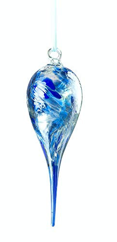 Freundschafts-Geburtsstein zum Aufhängen, Glas, Geburtsstein – September Geburtstag – Saphir – Edelstein-Tropfen-Design