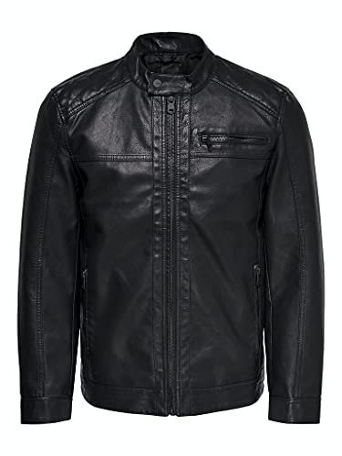 Only & Sons Faux Leather Jacket onsAL Faux Leather Jacket Black s Black 1 S