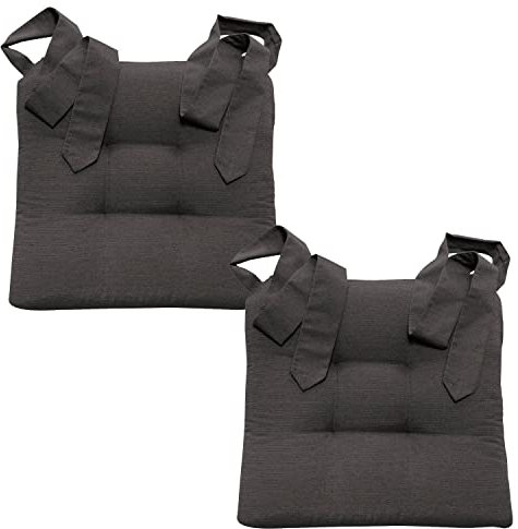 Stuhlkissen Sitzkissen Schleifenband Auflage Polster Stuhl Stuhlauflage Rattanstühle extra dick Esszimmerstühle 2er Set Indoor Outdoor