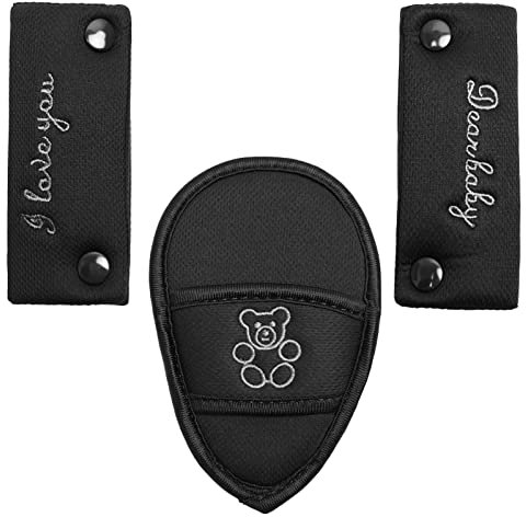 BC Inter Schulter- und Schrittpolster-Set, kompatibel mit Kinderautositz, Kinderwagen, Hochstuhl, Geschirr und Gurt, Komfortkissen (kleine Größe)