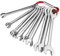 Andux Zone Mini-Maulschlüssel offenes Ende und Kastenende SAE 10 Stück-Set MNBS-02