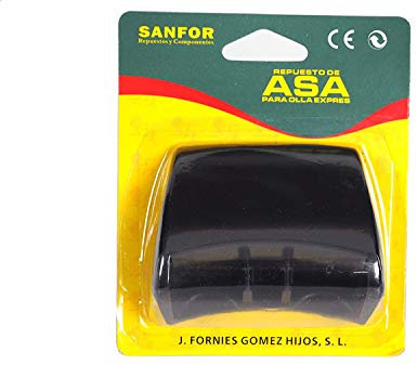 Sanfor - Asa para olla Magefesa tradicional | Recambio Asa Olla | Mango Universal de Repuesto | Agarre 77x30 mm | Recambios y Repuestos para Olla Magefesa tradicional/Incluye tornillo