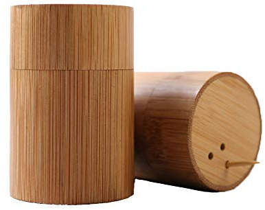 YMZ Kreativer Zahnstocherspender aus Holz, klein, einfach zu bedienen, für Küche, Restaurant, Bar, Café, Abendessen, Camping, Familie und Küche, für den täglichen Bedarf (runde Form 2)
