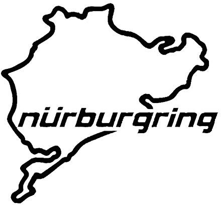 Porfeet Auto Aufkleber, Nürburgring Karte Lustige Auto LKW Fahrzeug Reflektierende Abziehbilder Aufkleber Dekoration Schwarz