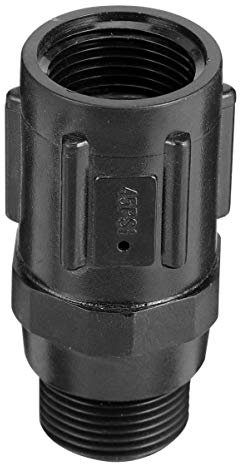 VILLCASE Régulateur de pression d'eau 3/4 pouces 25 PSI Régulateur pour système d'irrigation en ferme parc jardin (Noir) 7.4X3.2CM 45PSI nero