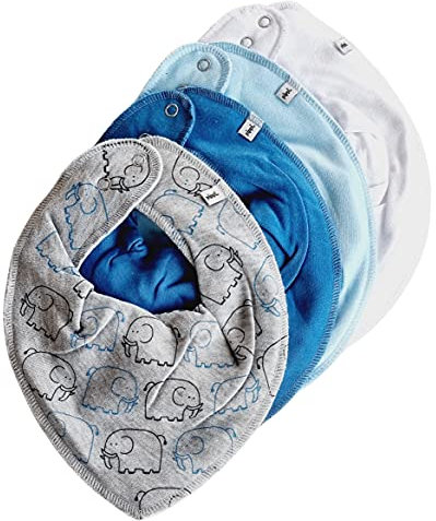 Pippi 4er Set Baby Halstücher Mix (*gray Elephant)
