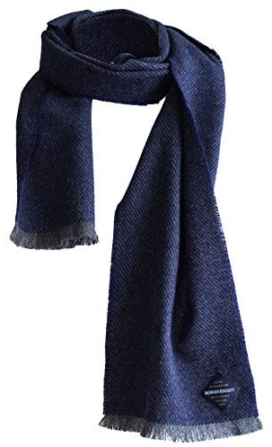 Irischer Lammwolle Schal - 100% Irische Wolle - Hergestellt in Irland - Blau grau
