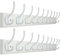 WEBI Garderobenleiste,97cm Lang Wandgarderobe mit 10 Haken,Garderobenhaken Wand,Kleiderhaken Wand,Garderobe Hakenleiste für Mäntel,Jacken,Weiß,2 Stück