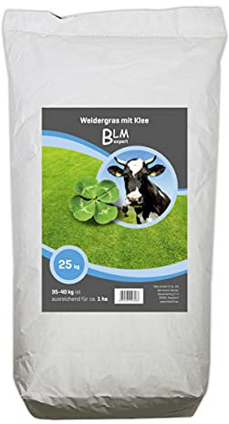 Rasensamen Weidegras mit Klee Rasensaat Weidensamen Grassamen Dauerwiese Gras 25 kg