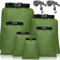 wasserdichte Trockentaschen Trockenbeutel Set 15 L+ 8 L +5 L+4 L+3 L+ 2 L wasserdichte Packsäcke Leichte Säcke und 2 Lange Verstellbare Schultergurte (Armeegrün, 6 Stücke)