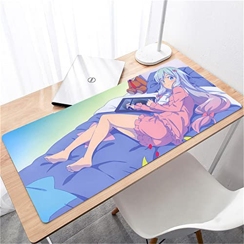 Großes Gaming-Mauspad-Pad600x300x4mm Mit weicher Naturkautschuknaht, geeignet für Spieltischuntersetzer im Büro Pink Maiden