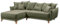 PAMPLONA Ecksofa mit Schlaffunktion, Grün - Moderne Eckcouch in L-Form mit Bettkasten - 255 x 91 x 185 cm (B/H/T)
