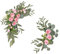 Colcolo 2 Pièces Fleur Artificielle, Decoration Mariage, Couronne de Fleur, Arches de Mariage Suspendue pour Fond de Mur, Rose