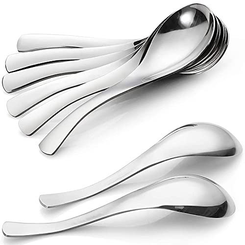Thermopar - Lote de 8 cucharadas soperas, cucharas de sopa de acero inoxidable, cucharas gruesas pesadas